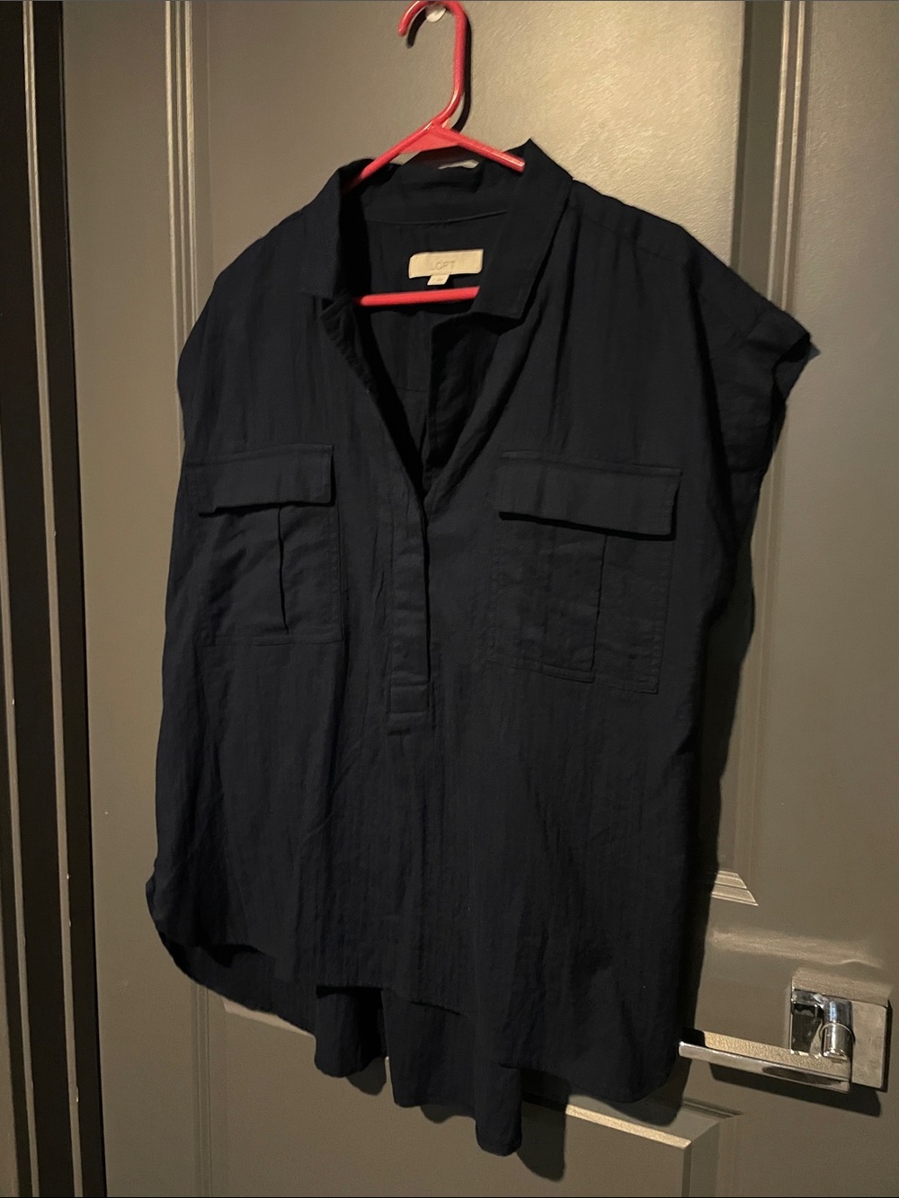LOFT Navy Utility Tunic Shirt